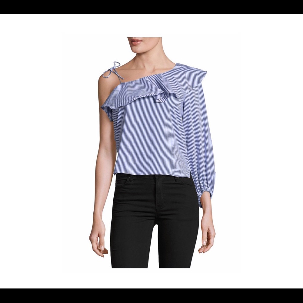 New Highline collection one shoulder ruffle top